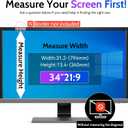 Peslv Computer Privacy Screen 34 Inch for 21:9 Curved Monitor, Removable 34inch Anti Blue Light Anti Glare Monitor Privacy Filter Shield