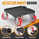 LOYAL TIGER 1500LBS Heavy Duty Furniture Dolly Movers Set with Lifter, 5-Wheel Carbon Steel Moving Rollers with Locking Casters for Refrigerator, Washer, Sofa & Cabinet(5.4 Inch, Red)