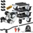 Furniture Moving Dolly with Reinforced Steel Panel Heavy Duty,360Swivel & Top Brake Furniture Movers with Wheels,Furniture Lifter Set of 4 up to 3000 LBS for Appliances,Sofa,Fridge,Washing Machine