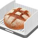 Upgrade Widen Bread Slicer for Sourdough rounds, 13″ Adjustable Large Capacity Wide and Thicknesses, Foldable and Compact Cutting Guide with Crumb Tray, Suitability for Homemade sourdough Bread