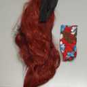 SAPPHIREWIGS Glueless Headband Wig Loose Body Wavy Synthetic Hair None Lace Front Wigs for Black Women Wave Red Color Machine Made 150% Density 26inch