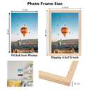 JCJMY 8x12 Picture Frame for Wall Hanging or Tabletop, Wall Mounting Horizontally or Vertically, 8 x 12 Wall Gallery Poster Photo Frame with Shatter Resistant Plexiglass, Natural