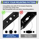 GICOOL 942-05056A Mower Blades with 6 Star Hole for 54" MTD/Cub Cadet/Troy-Bilt Mower Deck, Replaces OEM 742-05056, 942-05056, 742-05056A, CMXGZAM110143, Fits Troy-Bilt XT1 ST54 L54 RZT54, 3-Pack