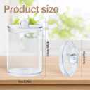 Clear Bathroom Organizer with Lid - 2-Pack Cotton Ball and Cotton Swab Storage Tins for Vanity Storage