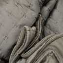 EVERGRACE Luxury Velvet Quilt Set King Size 3 Piece, Soft Cross-Stitch Velvet Comforter Set with Pillow Shams, Lightweight Coverlet Bedspread Bedding Set for All Seasons, Mushroom Brown