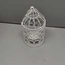 Hanging Birdcage Lantern, Metal Tealight Holder Vintage Decorative Hanging Candle Holder Lantern Centerpieces for Wedding Halloween Christmas Table Decoration