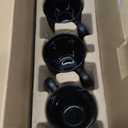 DOWAN Coffee Mugs, Black Coffee Mugs Set of 6, 16 oz Ceramic Coffee Cups with Large Handles for Men Women, Porcelain Big Mug for Tea Latte, Mug Gifts for Home Office Party