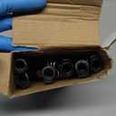 2 Pcs 16 Inch Quick Connect Water Hose Faucet Supply Lines Hot & Cold Water Mixer Line Replacement V-shape Widespread Bathroom Sink Faucet Y Hose with Snap-in Fast Lock Pipe(Black)