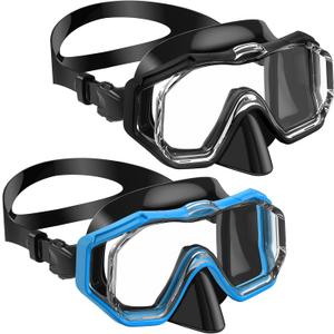 W WSTOO Swim Goggles with Nose Cover,Latest HD 3-Window Wide Vision Lens Snorkel Mask Anti-Fog&Leak for Adults Youth and Kids Swimming Snorkeling Diving, Size: Kids