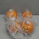 Pinkunn 4 Pcs Light up Mini Jack O Lantern Halloween Pumpkin Lantern 5.25 Inch Pumpkins for Decorating Pumpkin Props with LED Lights for Desk Table Decor Garden Indoor Outdoor Decorations (Scary Face)