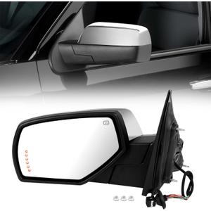 Side View Mirror Compatible with Chevy Silverado/GMC Sierra 1500 2014-2018, 10 Pins Driver Side Mirrors for 2015-2019 Silverado/Sierra 2500HD 3500HD with Puddle & Signal Light, Heated Power Glass ,Right Passenger Side