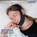 Double Adjustable Chin Strap for CPAP Users, Breathable and Comfortable Chin Strap for Snoring - Better Night's Sleep Chin Strap for Men and Women (Black)