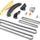 Timing Chain Kit Compatible with Explorer Taurus F-150 Mustang Edge Transit-150 250 350 HD 2011-2019 3.5L 3.7L, for MKS/MKZ 13-16 MKX 11-16 3.7L Engine Time Parts Tensioner, Crankshaft Gear, Guide (for Expedition-auto)