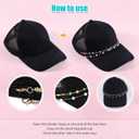 14pcs Trucker Hat Chains Bulk, Detachable Trucker Hat Charms Baseball Cap Chain Trucker Hat Bill Chains Hat Chain Brim Decoration for DIY Hat Jewelry Accessories