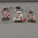 Cinnvoice 3 Pcs Wooden Snowman Table Decor Vintage Snowman Tabletop Centerpieces Vintage Winter Block Sign with Red Cardinal Let It Snow Pinecones Pine Decor for Winter Tiered Tray Home Shelf Gifts