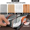Kitchen Mats for Floor Modern Abstract kitchen rugs Grey and Orange Stripe Anti Fatigue Kitchen Mats Waterproof Floor Mats Cushioned Non-Skid Standing Mats for Kitchen, Set of 2,17.3 x 28+17.3 x 47