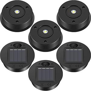 6 Pieces Solar Lights Replacement Top 7 Lumens Solar Lantern Parts LED Panel Lantern Lid Lights for Outdoor Hanging Lanterns Garden Patio Decor