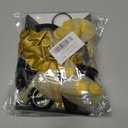 2 x Happy Birthday Decorations Banner and Balloons, Happy Birthday Banner Sign Party Supplies Hanging Decorations Black Gold