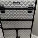 SHANY REBEL Series Pro Makeup Artists Rolling Train Case - Trolley Case - Metallic Bond (SILVER)