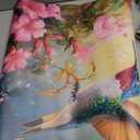susiyo Hummingbird and Flowers Dishwasher Magnet Cover Reusable Dishwasher Cover Front Refrigerator Cover Front Panel Cover for Home Cabinet Decals Appliances Stickers 23x26 Inch