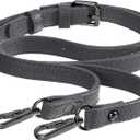 uxcell Purse Strap, Crossbody Strap Leather Adjustable Replacement Shoulder Strap for Women's Crossbody Handbags Bag, 0.6" Wide, 41-51" Long (Grey)