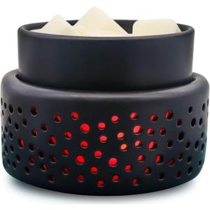 VICTORIA AROMA Cearmic Wax Melt Warmer - 7 Colors Changing LED Light Candle Wax Warmer for Scented Wax, Electric Fragrance Wax Melter for Home, Office, Bedroom Decor, and Gifts