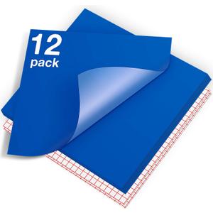 HTVRONT Blue Permanent Vinyl - 12 Pack for Cutting Machine - 10 Sheets 12" x 12"& 2 Transfer Tape Sheets for Party Decoration, Sticker, Craft Cutter, Car Decal (Glossy)