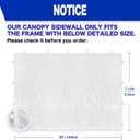 Fanpat Instant Canopy Walls for 8x8 Pop Up Canopy Frame, Waterproof, 99% UV Protection for Outdoor Events, White(3 Pieces Canopy Sidewalls Only, Canopy Not Included)