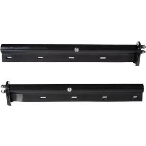30" Heavy Duty Spring Loaded Black Mud Flap Hangers for Semi Trucks All in One Kit - Straight - Bolt Spacing: 1-1/8" - Kit Contains All Hardware for mounting Flaps - 1 Pair (2 PCS)