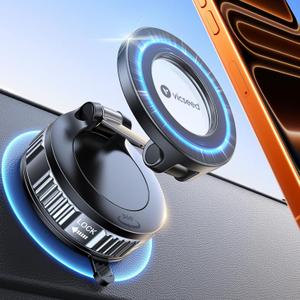 VICSEED for Magsafe Car Mount Vacuum Magnetic Phone Holder for Cars [55+KG Ultra-Strong Suction] Car Phone holder Accessories [360° Rotate & Fold] for iPhone17 Pro Max Air 16 15 14 13 12 & Samsung