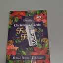 Decorably 40 Pack Foil Embossed 5x7in Assorted Christmas Cards with Envelopes and Stickers, 8 Elegant Designs Bulk Christmas Cards Bulk, with Printed Message Inside