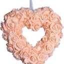 Heart Wreath for Valentine's Day Floral Decoration for Front Door