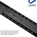 LONTAN 1 Piece Black Center Mount Drawer Slides 12 Inch - Bottom Centered Drawer Mount 3/4 Extension Heavy Duty Drawer Glides for Cabinets, Dressers, and Furniture  Smooth and Quiet Operation