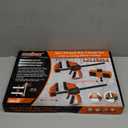 HORUDSY 3-Pack 12-Inch Bar Clamps Set with Leveling Block Clamps, Heavy Duty 350LBS Load, One-Handed Quick Grip Woodworking Clamps, Expandable Spreader with Connector