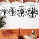 30inch/76cm Extra Large Tree of Life Wall Clocks for Living Room Decor,Bedroom,Battery Operated,Metal,Decorative,Analog,Silent,Non Ticking Wall Clock,Room Wall Decor (Tree of Life, 30 inches)