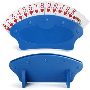 LotFancy Playing Card Holder for Adults Kids Seniors, 2 Pack, Card Holders for Playing Cards, Family Card Game Nights, Canasta, Poker Parties, Plastic, Hands Free