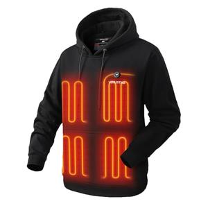 Venustas Unisex Pullover Heated Hoodie with Battery Included, Heated Sweatshirt for Men and Women Black, Size: L