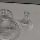 Mini Glass Cake Stand with Dome Lid  Small Pedestal Dessert Stand with Cover, Clear Glass Cupcake & Cookie Display