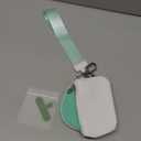 Mini Zip Around Keychain Wristlet Wallets Small Portable Dual Pounch Wristlet Detachable Coin Purse Pocket Gifts for Women Travel Sports Outdoors (White+Green)