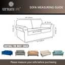 URBANLIFE 1-Piece Stretch Sofa Slipcovers for 2 Cushion Loveseat Couch, Super Stretch Non-Slip Sofa Cover with Elastic Bottom, Machine Washable Furniture Protector for Kids & Pets, Coffee