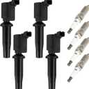 ECCPP 4 ignition coils with 4 iridium Spark Plugs,UF621 Compatible with Ford Fusion 2010-2020 Escape 2009-2019 Ranger 2013-2020 Lincoln MKZ 2011 2012 2013 2014 2015 2016 2017 2018 2019 2020 2.0L 2.5L
