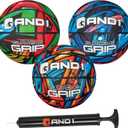 AND1 Mini Basketball 3 Pack Set for Kids (Deflated w/Pump Included): - Size 3 7-Inch Premium Youth Size Basketballs, Easy to Grip
