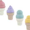 Hudson Baby 4pc Silicone Ice Cream Toy Set, Multicolor, One Size