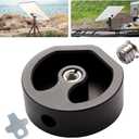 Starlink Mini Tripod Adapter - Aluminum Alloy Tripod Mount Adapter for Starlink Mini - 1/4"~20 and 3/8"~16 Threaded, Compatible with Most Tripod or Other Bracket Fixing - Use with Pipe Adapter