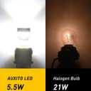 AUXITO 3157 LED Bulb White, Super Bright 4157 3156 LED Reverse Light Bulbs 3056 3057 3047 4057 3457 4114 LED Bulb for Backup Tail Brake DRL Signal Parking Lights, Pack of 2