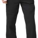 Gildan Men's Fleece Open Bottom Pocketed Pant (Large, Black)