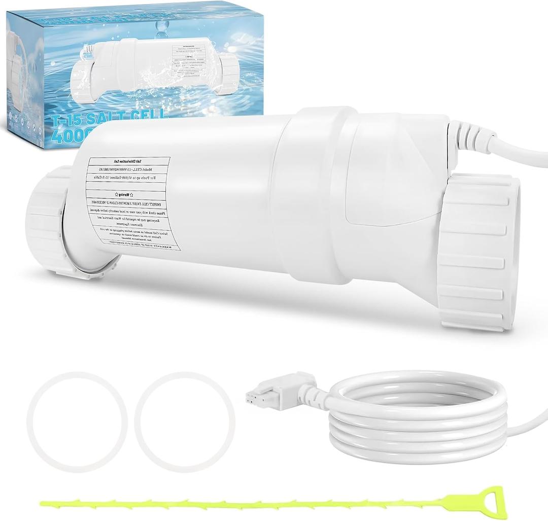 T-15 Salt Cell Replacement Compatible with Hayward AquaRite, AquaTrol, Pro Logic, Fit for W3T-CELL-15 BLT15H, Up to 40K Gallon Turbo Chlorine Generator