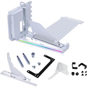 Lian Li ATX PC Case 4 Slots Vertical GPU Kit (VG4v4) - Premium Gen 5 Riser Cable PCI-E 5.0 x16-200mm, PCIe 3.0/4.0 Compatible, Adjustable Position - Fits Most PC Cases (VG4v4 White)
