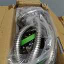 25 FT Stainless Steel Garden Hose with 10-Function Spray Nozzle, Kink-Free Flexible Metal Water Hose, Solid Brass 3/4'' Connectors, Heavy Duty, Durable, Leak-Proof, Lightweight, Tangle-Free