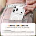 Stronger Magnetic & Shockproof for iPhone 17 Pro Max Case,Fit for MagSafe, with Screen Protector & Wrist Strap, Military-Grade Drop, Translucent Slim for iPhone 17 ProMax Case,Glacier White